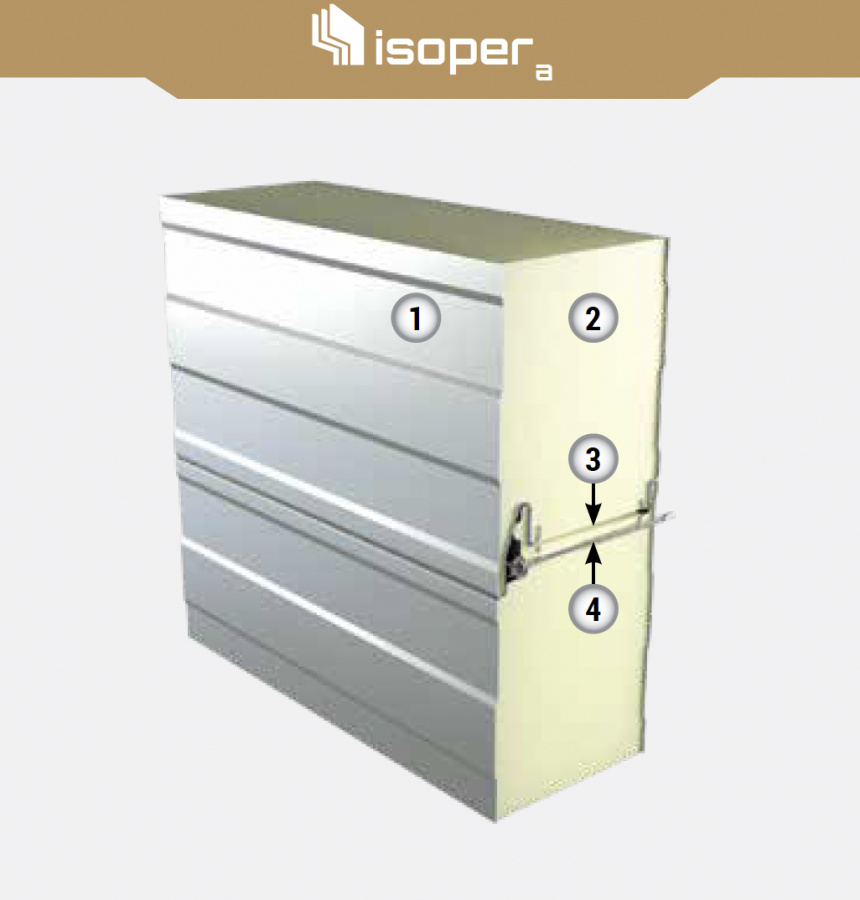 Stenové panely - s krytým spojom / ISOPERa RO - Stenové sendvičové panely - foto Stenové panely - s krytým spojom / ISOPERa RO - Stenové sendvičové panely - foto