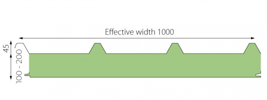 Minerálne panely / Strešný sendvičový panel MW Standard - foto Minerálne panely / Strešný sendvičový panel MW Standard - foto