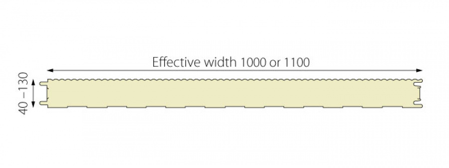 Strešné panely - s viditeľným spojom / Stenový sendvičový panel PIR Standard - foto Strešné panely - s viditeľným spojom / Stenový sendvičový panel PIR Standard - foto