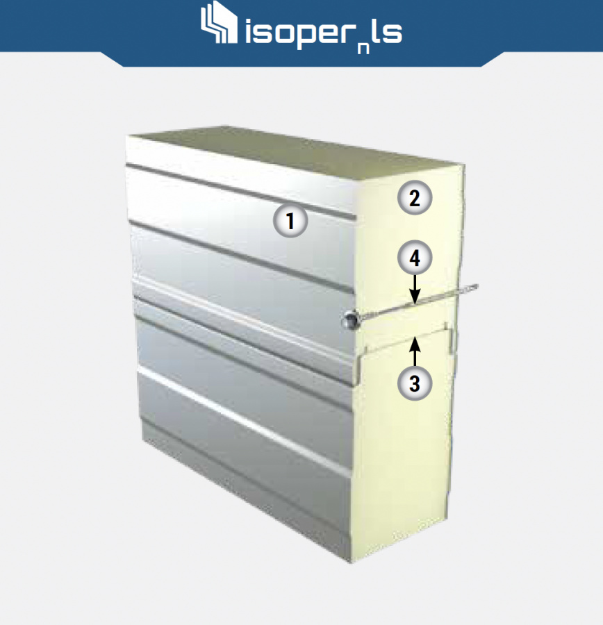 Strešné panely - s viditeľným spojom / ISOPERn LS - Stenové sendvičové panely - foto Strešné panely - s viditeľným spojom / ISOPERn LS - Stenové sendvičové panely - foto