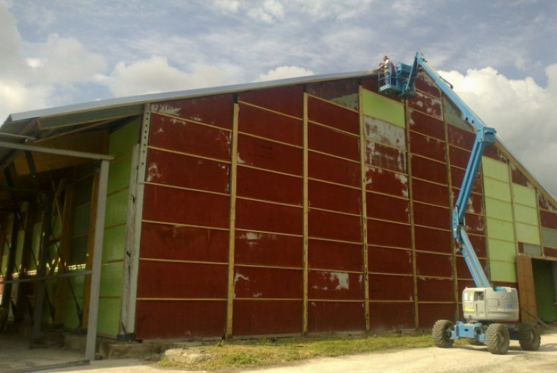  Opláštenie budov / Rekonštrukcia skladu umelých hnojív - Tajba Moldava nad Bodvou - foto