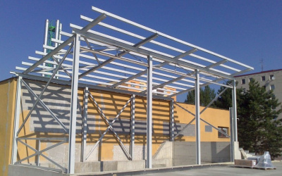 Rožňava – Oceľový prístrešok kotolne na biomasu